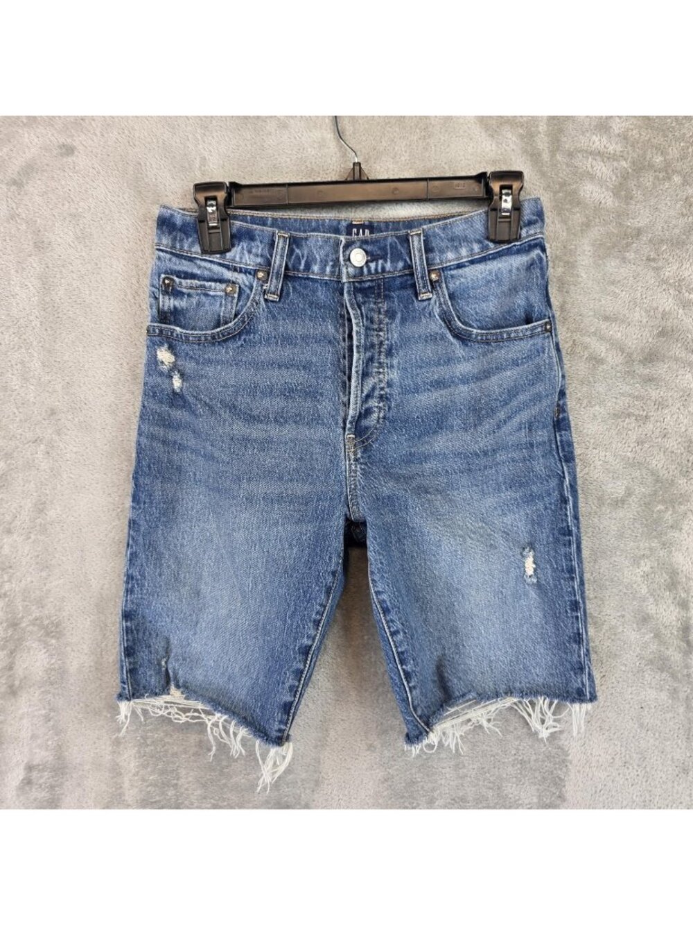 GAP Distressed Blue Denim Cutoff Shorts